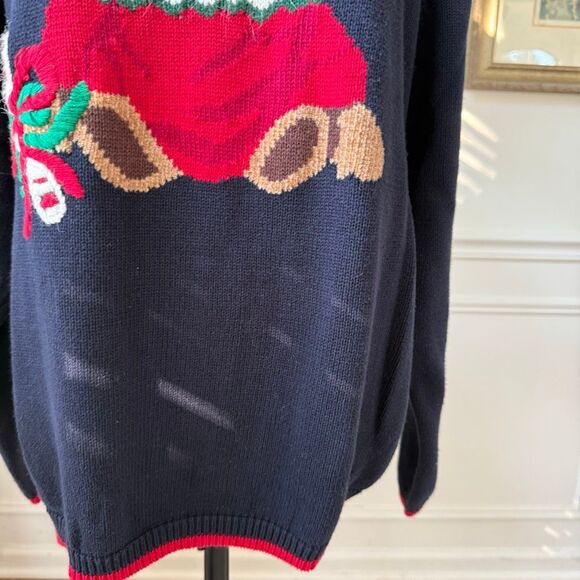 Vintage Tabi International Teddy Bear Crew Neck Christmas Sweater XL - Picture 3 of 6